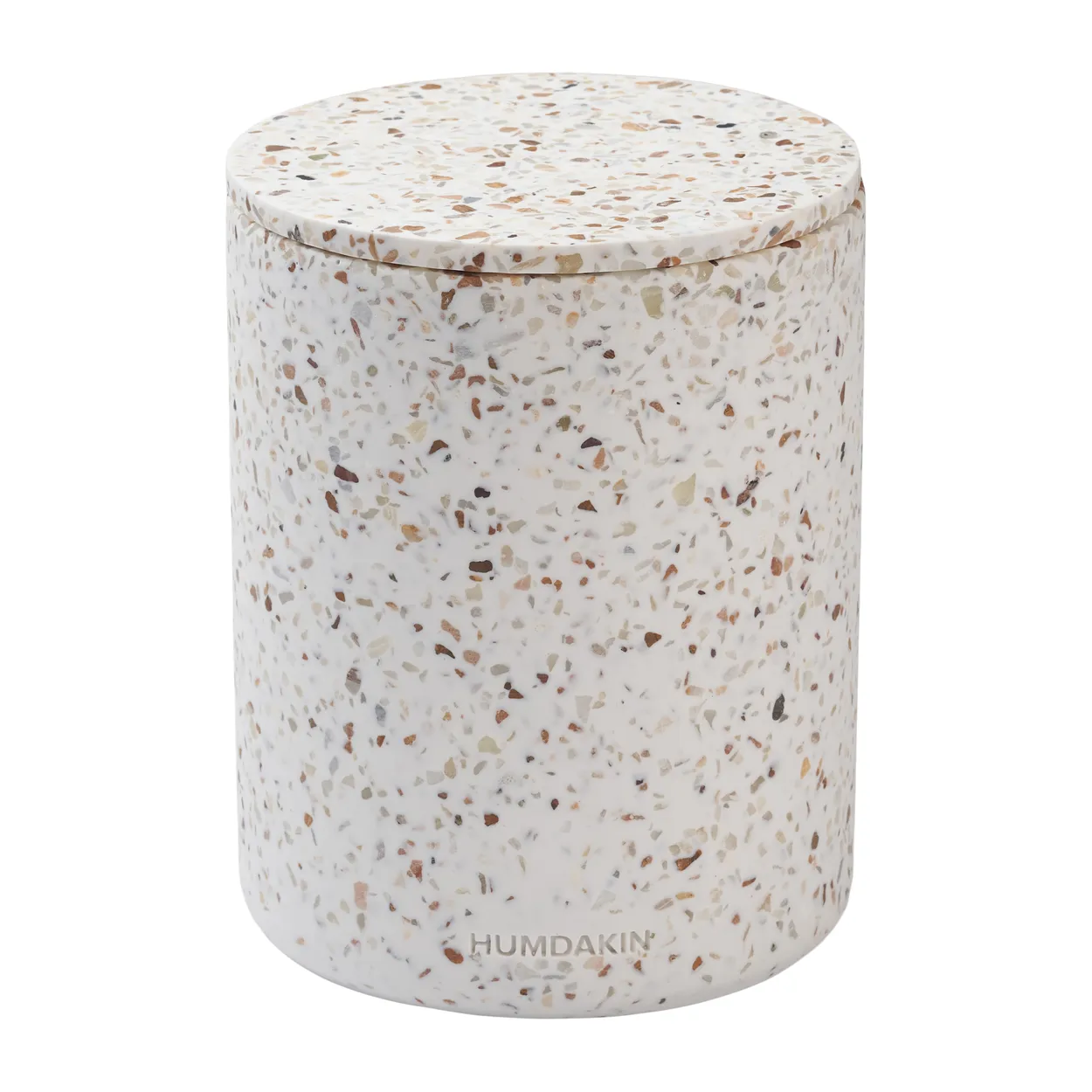 Humdakin Humdakin Terrazzo vase med lokk Ø13 cm Red/beige