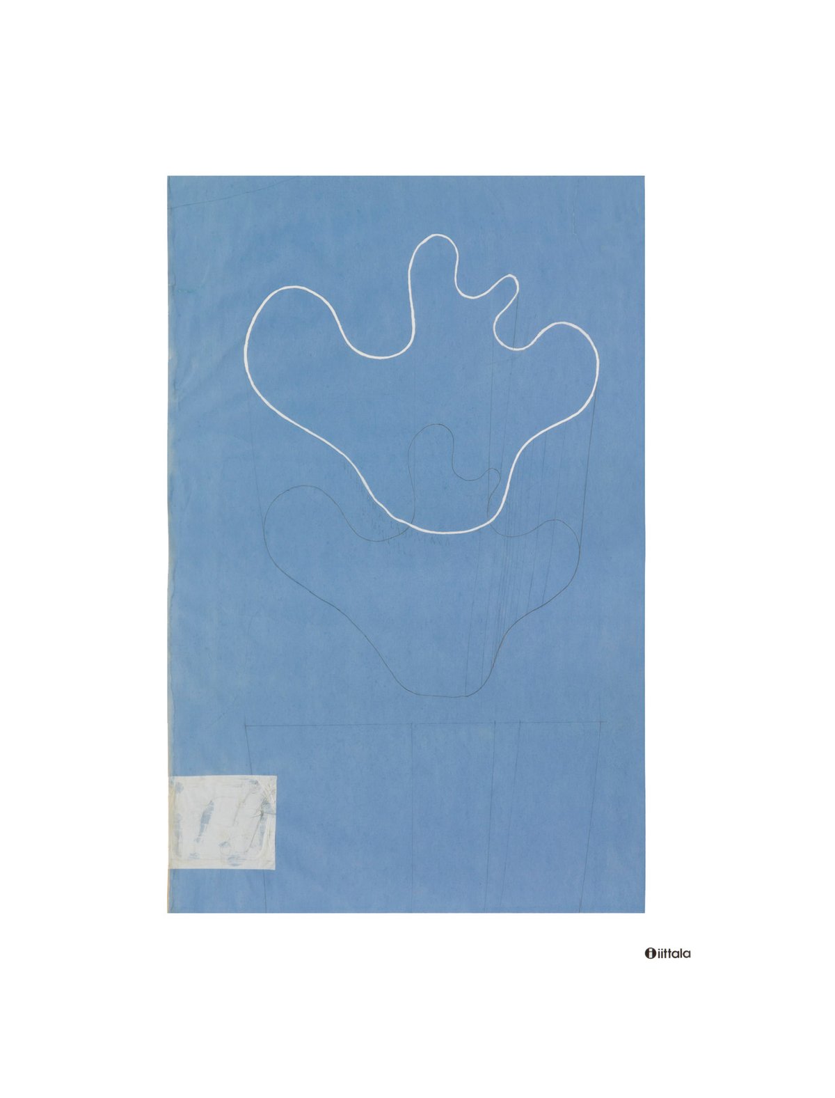 Iittala Aalto art Sketch blue plakat 50 x 70 cm