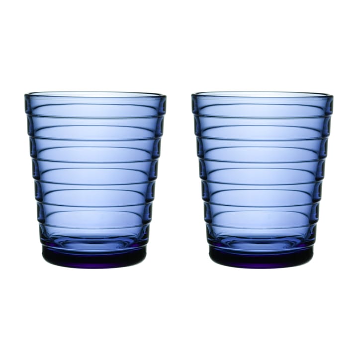 Aino Aalto vannglass 2-pack 22 cl, Ultramarineblå Iittala