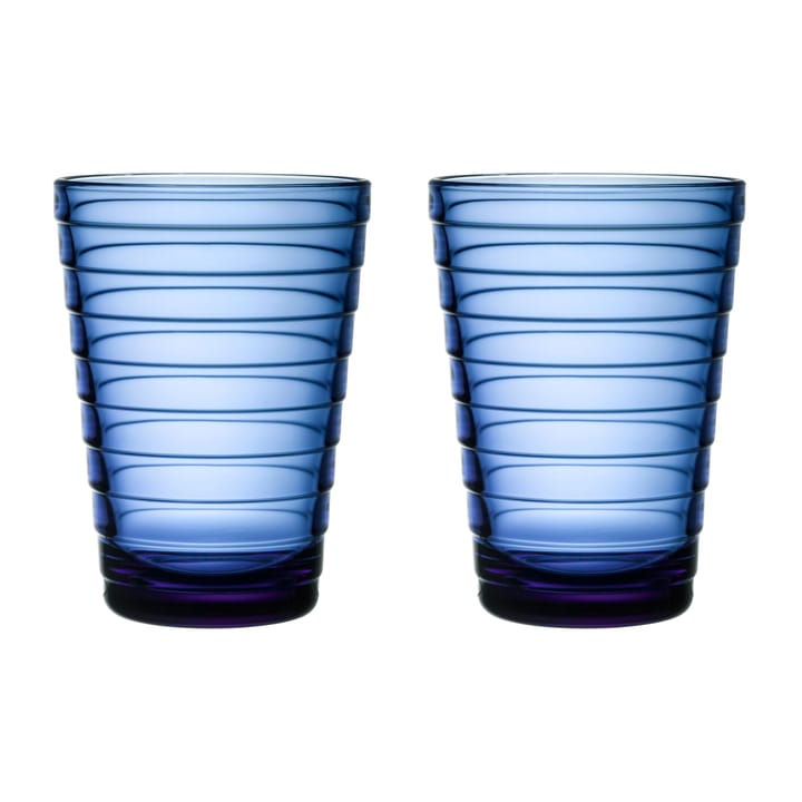Aino Aalto vannglass 2-pack 33 cl, Ultramarineblå Iittala