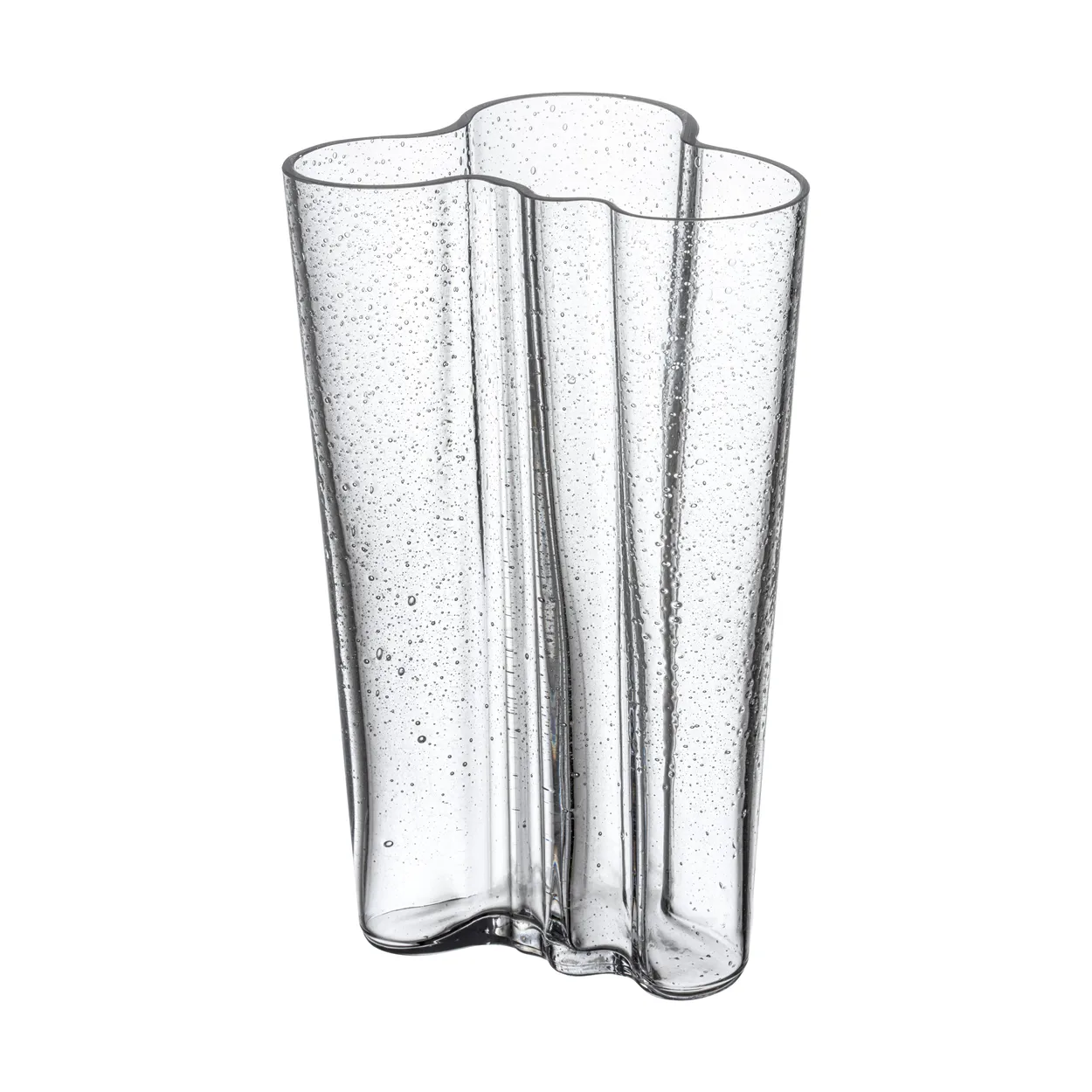 Iittala Alvar Aalto vase 200 mm Bobleglass klar, jubileumsutgave