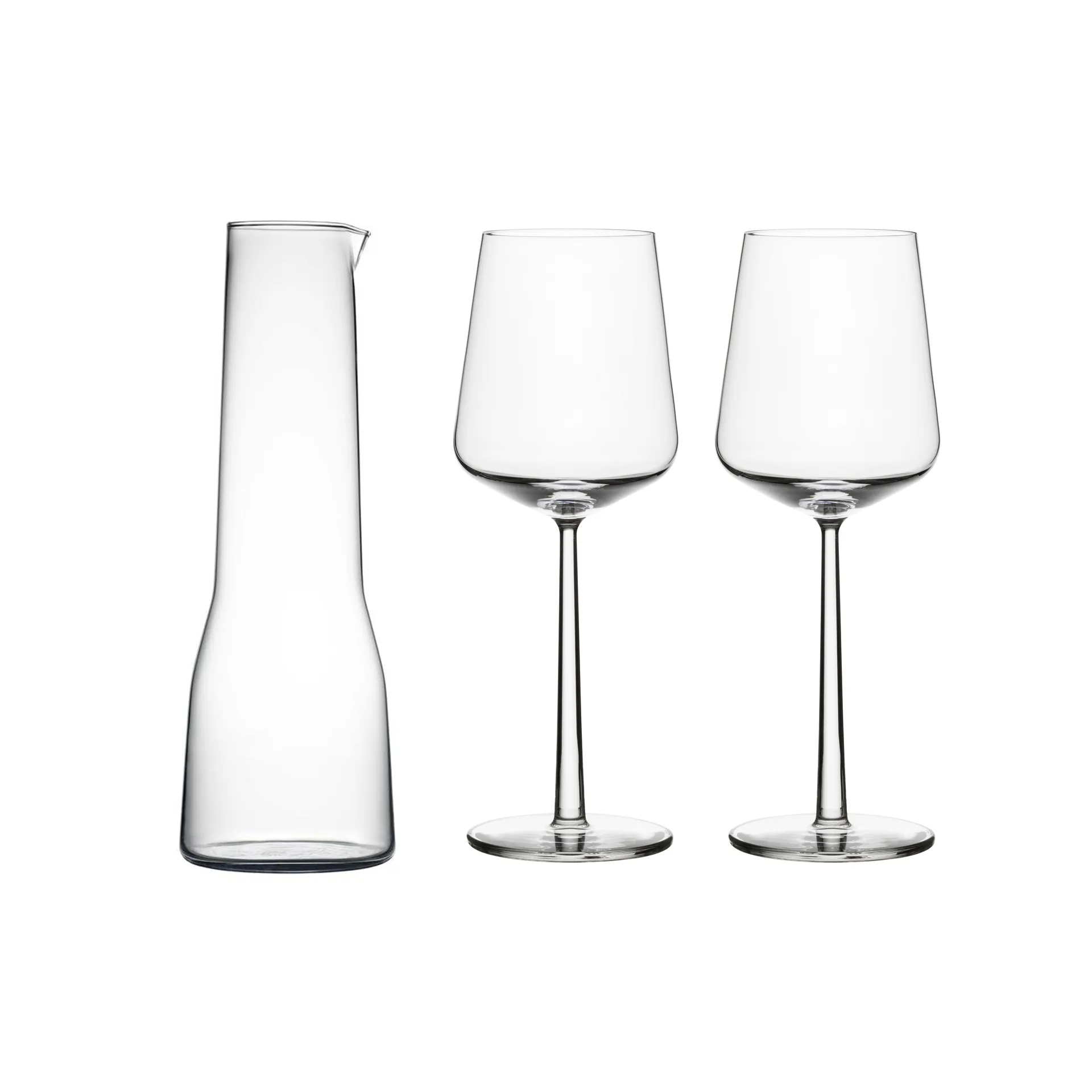 Essence karaffel og vinglass 2 deler,  Iittala