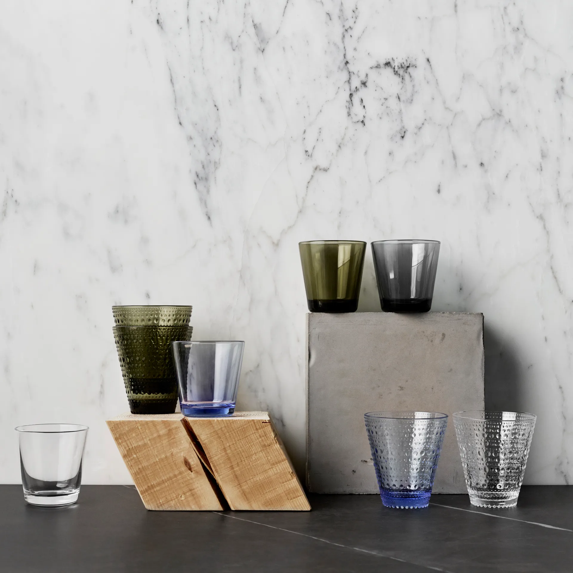 Kartio glass 21 cl 2 pakk, mosegrønn Iittala