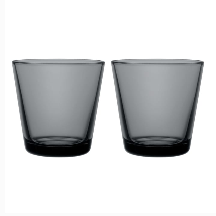 Kartio glass 21 cl 2 pakk - Mørkegrå - Iittala