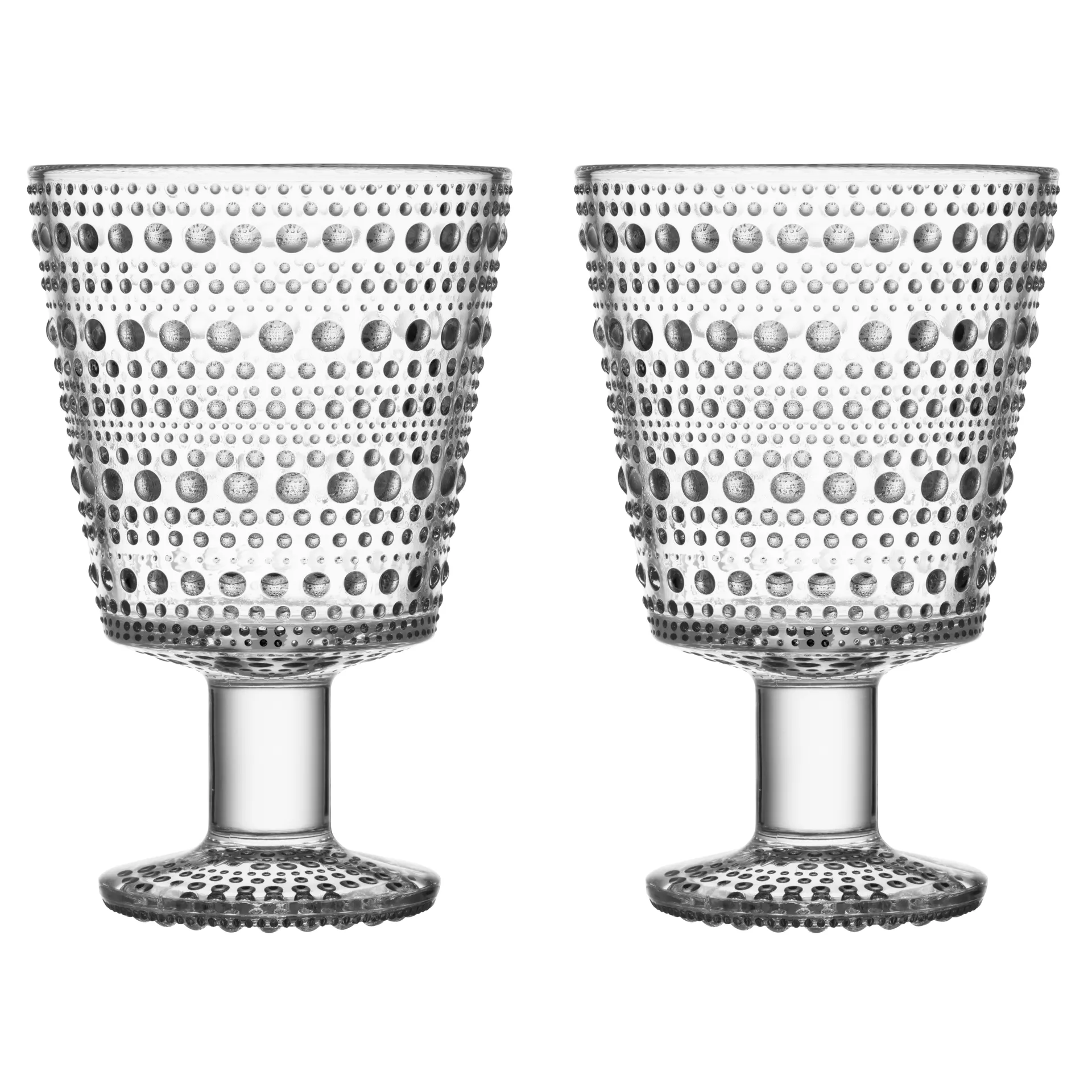 Kastehelmi drikkeglass på fot 26 cl 2 stk., Klar Iittala