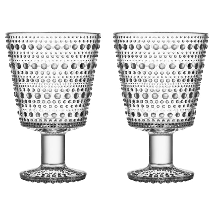 Kastehelmi drikkeglass på fot 26 cl 2 stk., Klar Iittala