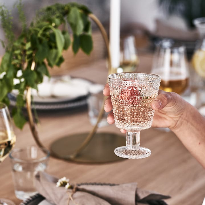 Kastehelmi drikkeglass på fot 26 cl 2 stk., Klar Iittala