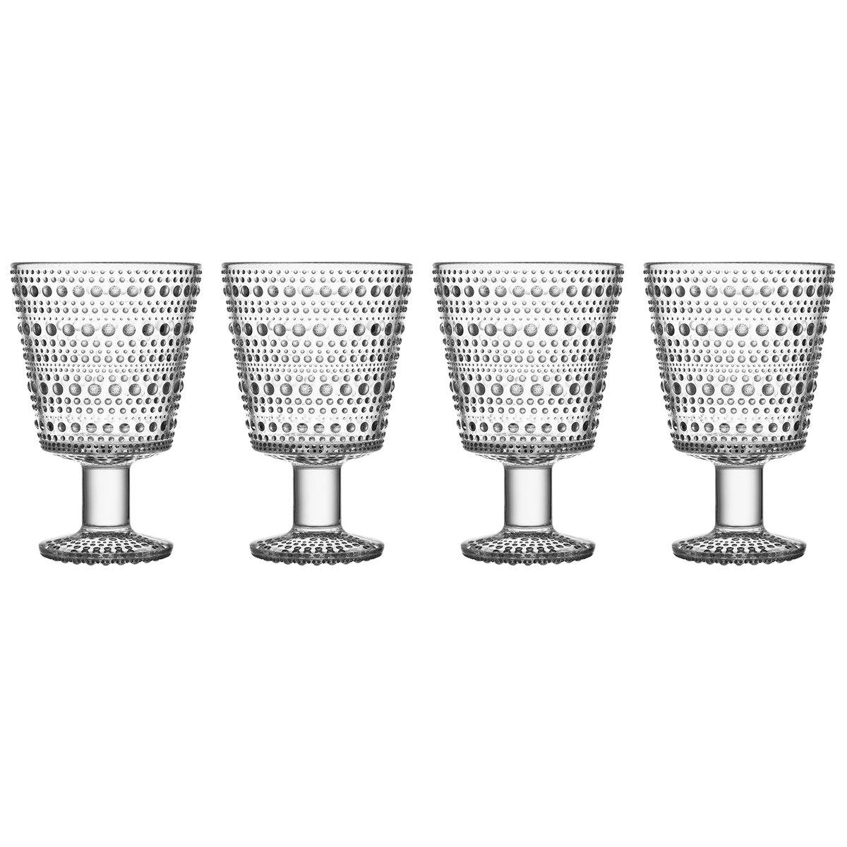 Iittala Kastehelmi drikkeglass på fot 26 cl 4-stk. Klar