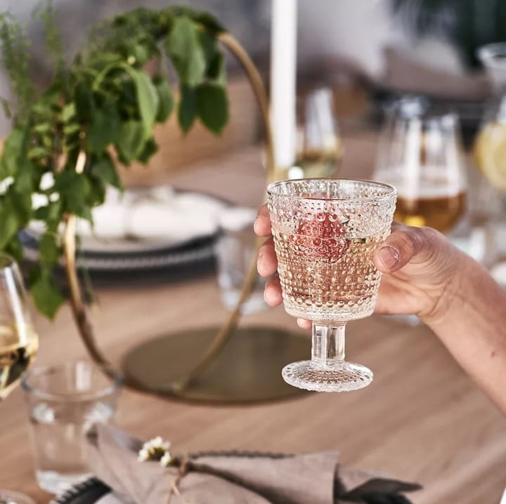 Kastehelmi drikkeglass på fot 26 cl 4-stk., Klar Iittala