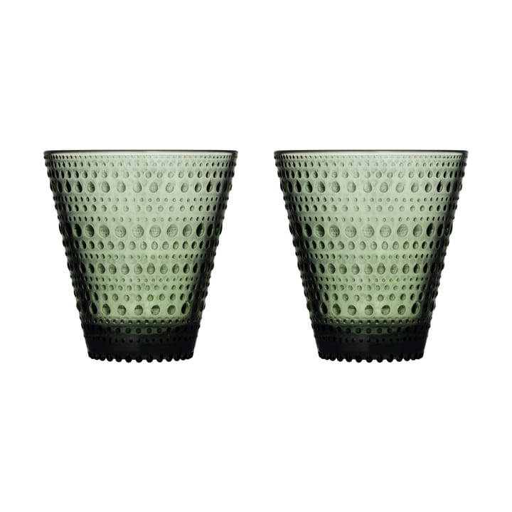 Kastehelmi glass 30 cl 2-stk - Furugrønn - Iittala