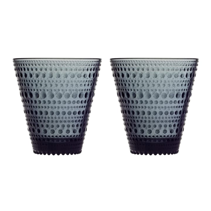 Kastehelmi glass 30 cl 2-stk, Mørkegrå Iittala