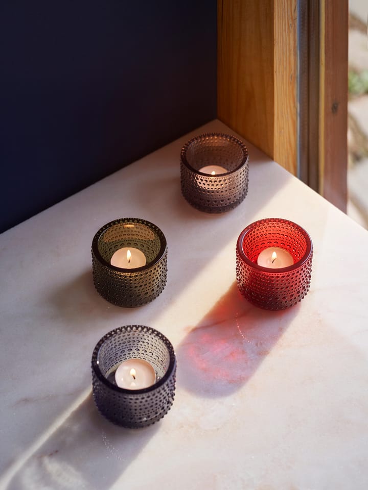 Kastehelmi lyslykt 64 mm, Tyttebær Iittala