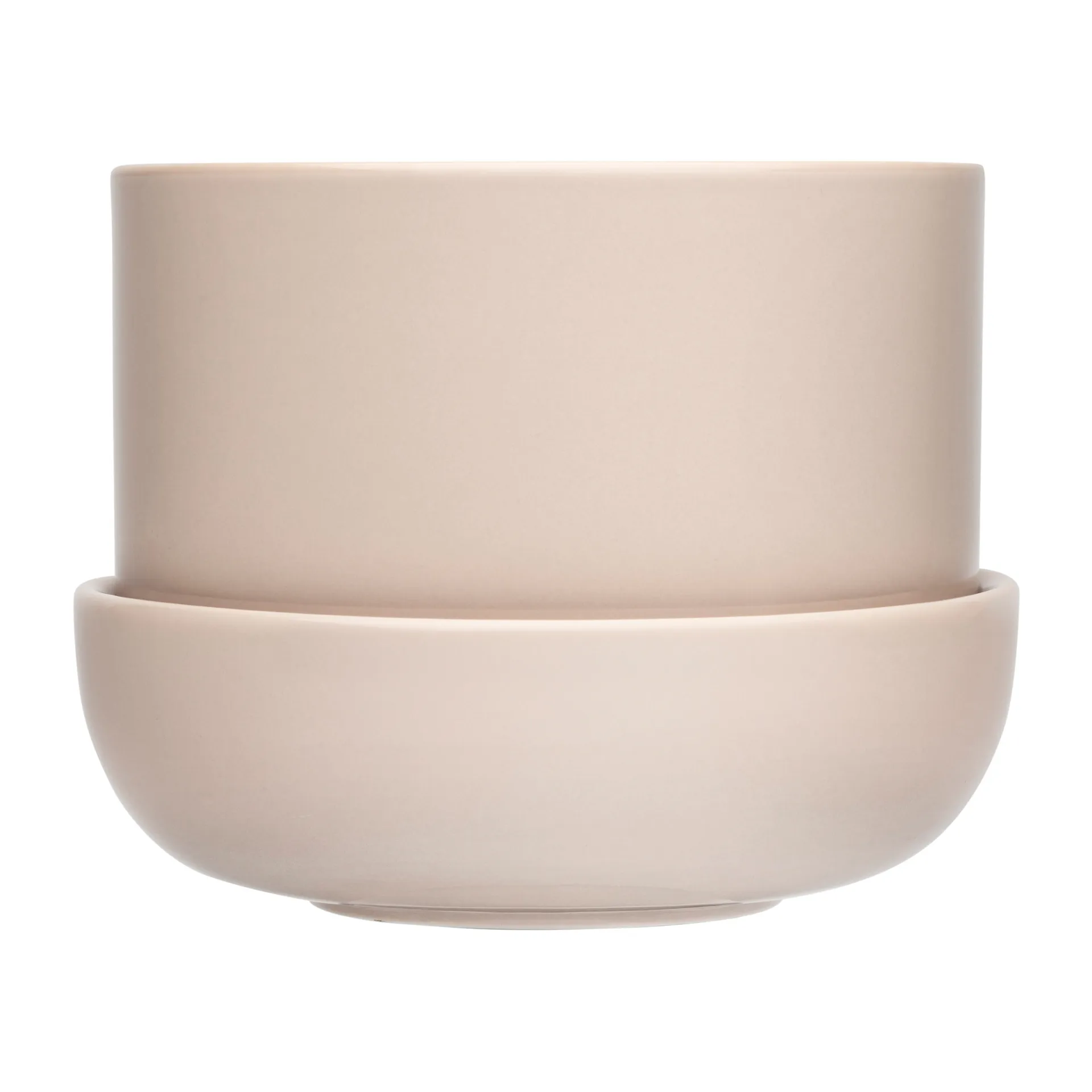 Nappula krukke med fat Ø17 cm h13 cm, Beige Iittala