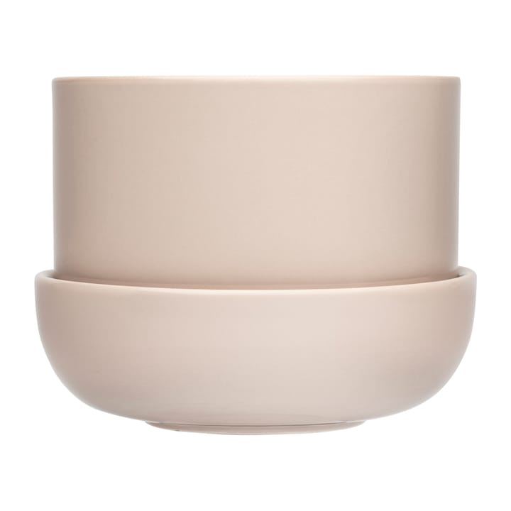 Nappula krukke med fat Ø17 cm h13 cm, Beige Iittala