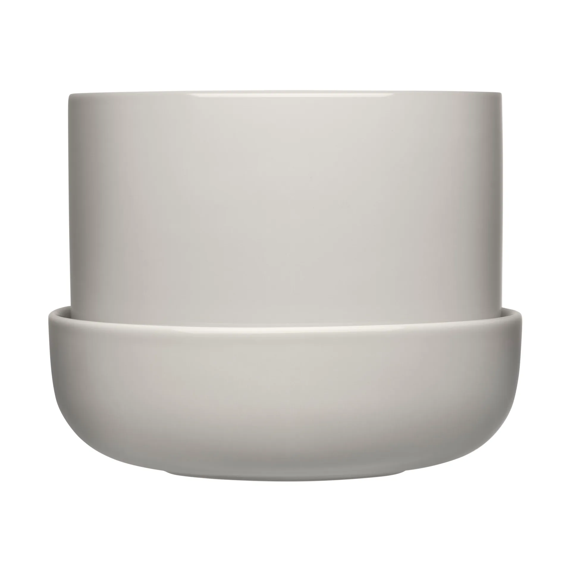 Nappula krukke med fat Ø17 cm h13 cm, Lysegrå Iittala