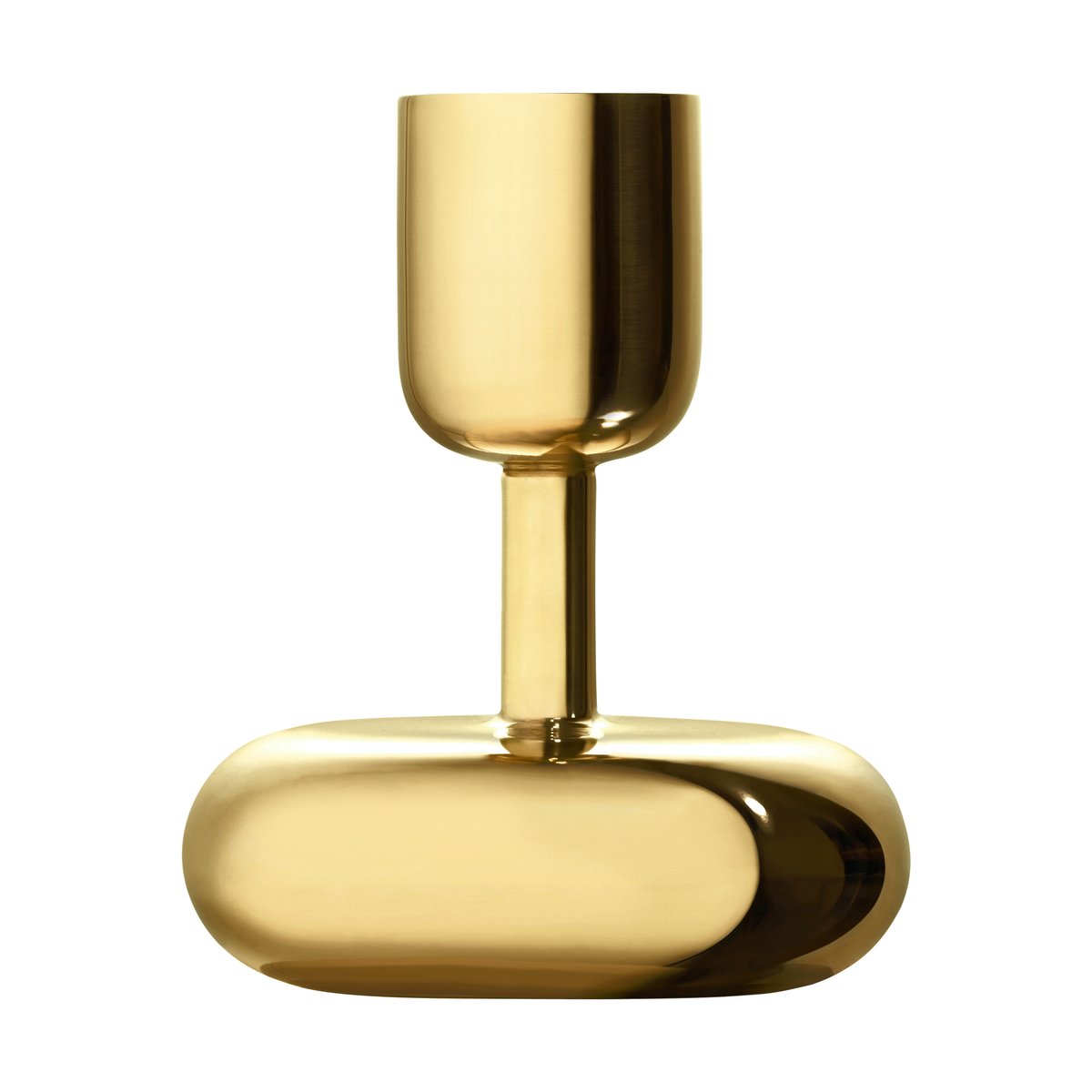 Bilde av iittala Nappula lysestake messing liten 107 mm