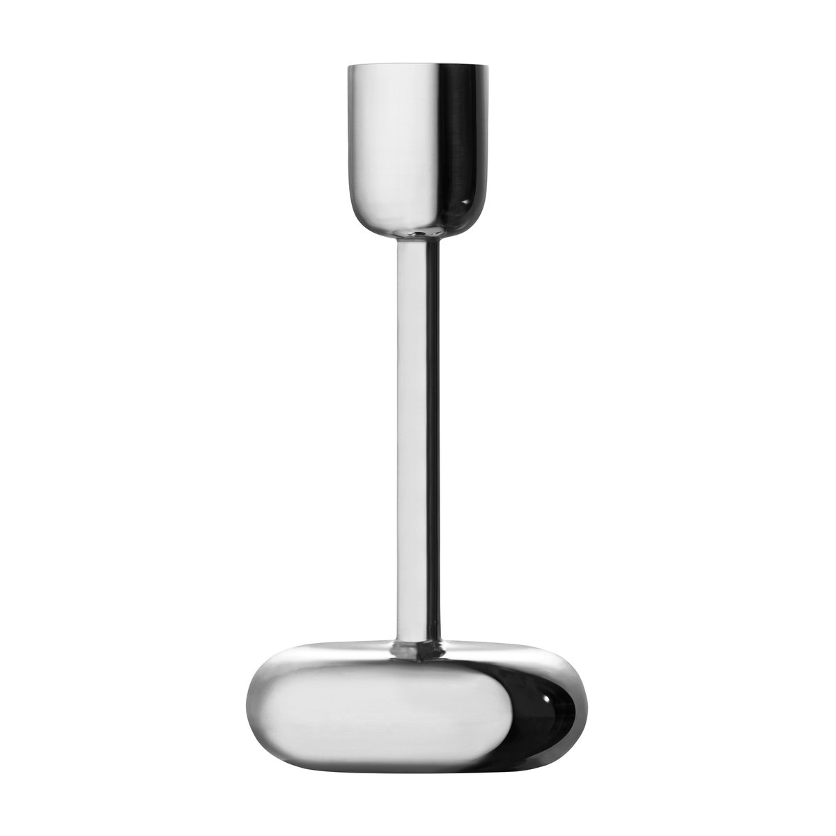 Iittala Nappula lysestake stål stor 183 mm