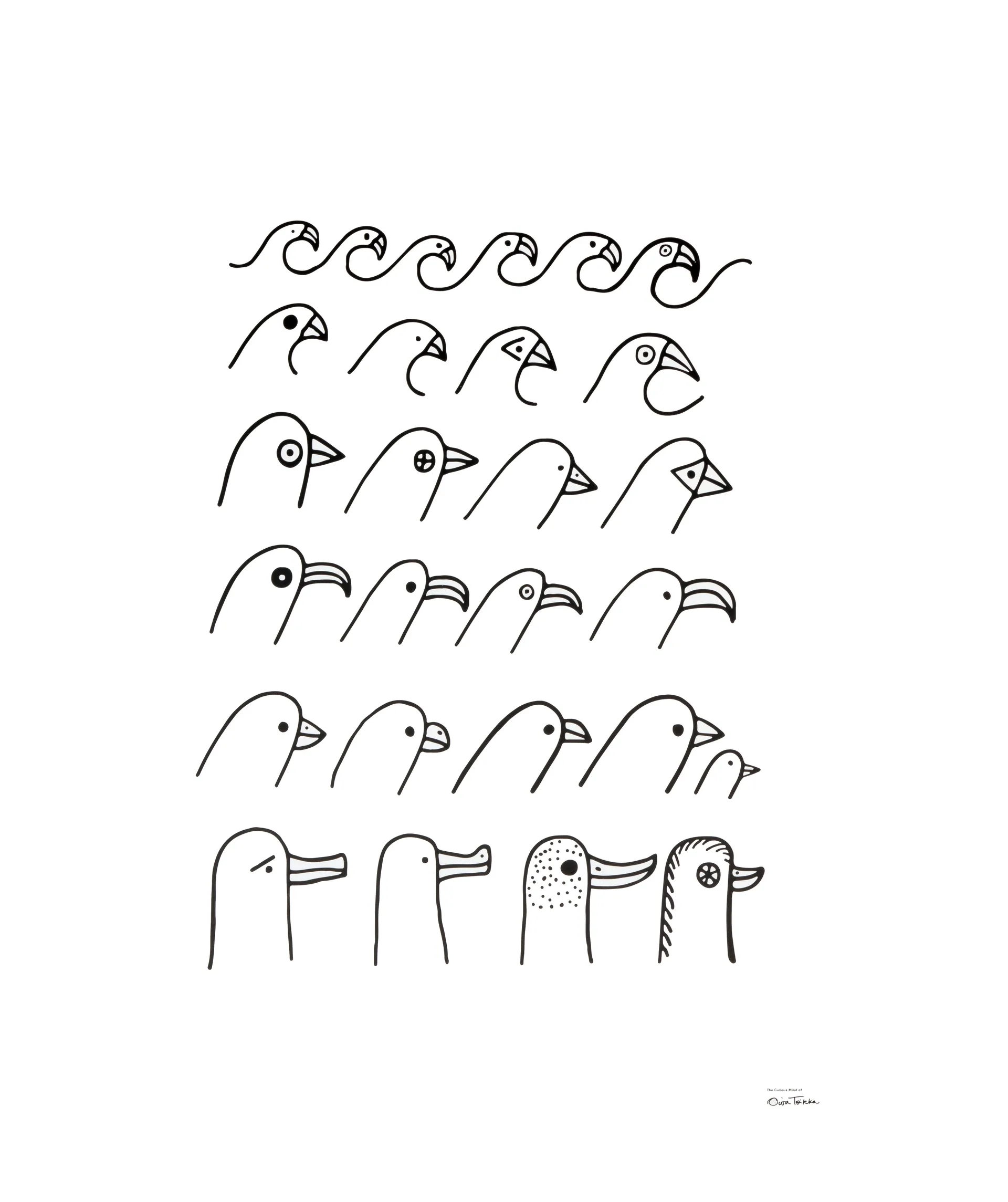 Oiva Toikka Birdhouse plakat, 50 x 70 cm Iittala