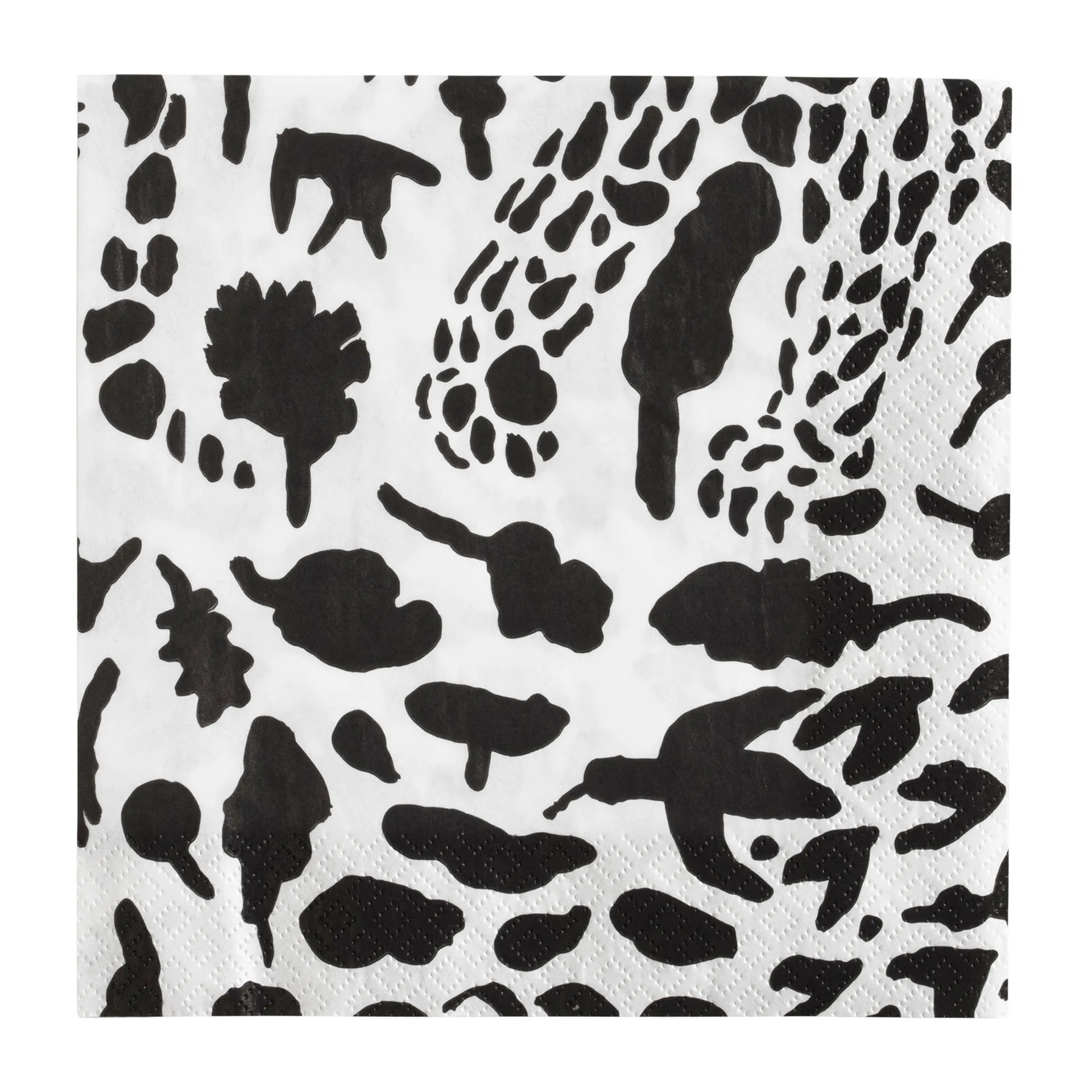 Oiva Toikka Cheetah serviett 20-pakning, Svart-hvit Iittala