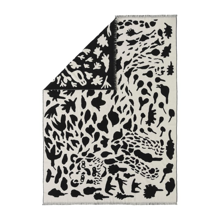 Oiva Toikka Cheetah ullpledd 130 x 180 cm, Svart-hvit Iittala