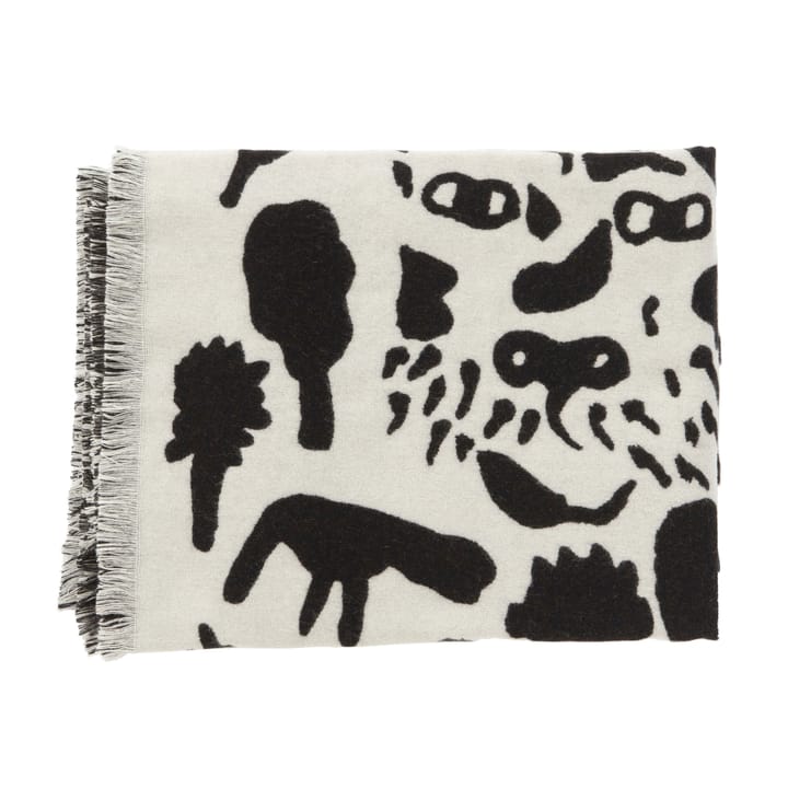 Oiva Toikka Cheetah ullpledd 130 x 180 cm, Svart-hvit Iittala