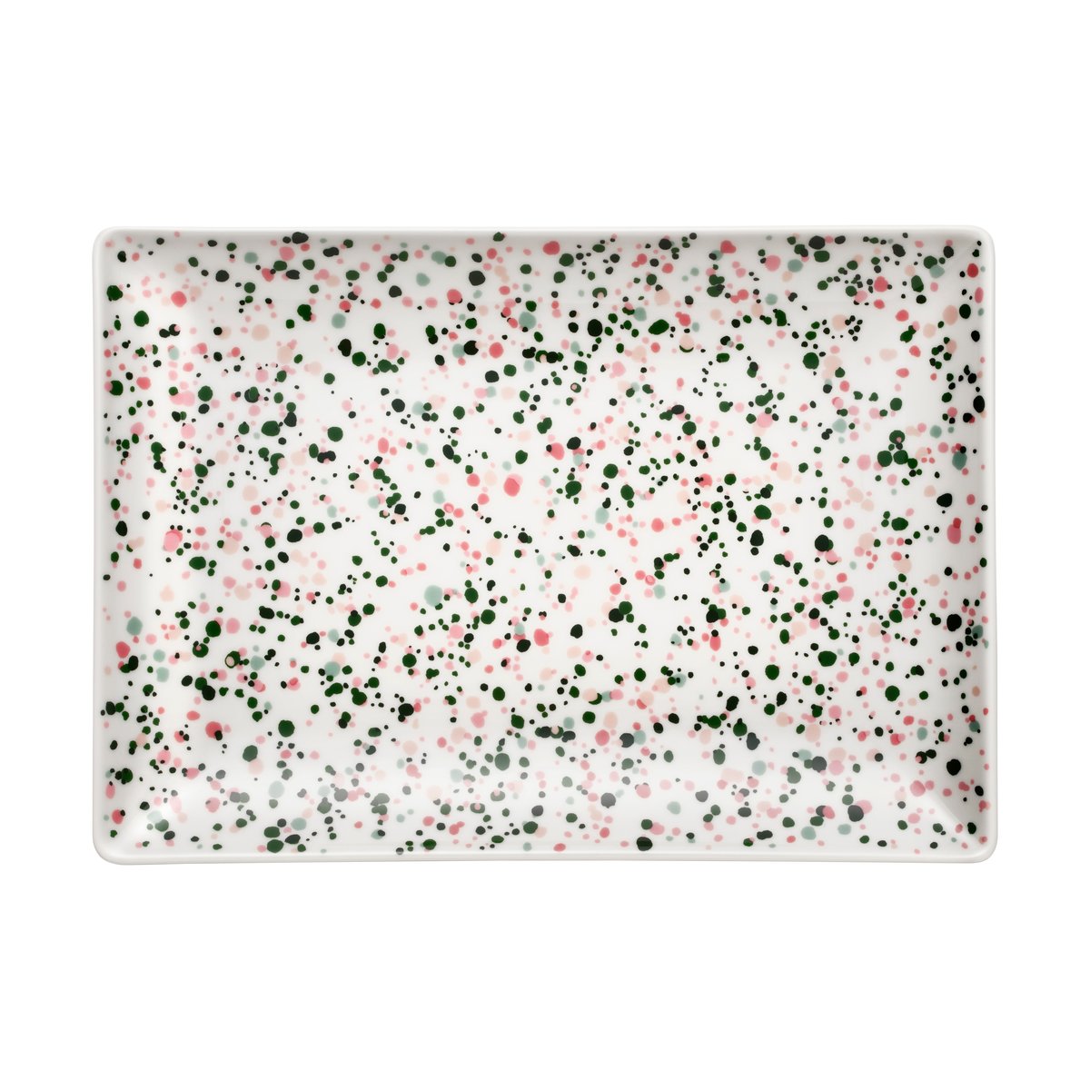 Iittala Oiva Toikka Helle A4 tallerken 21 x 29 cm Rosa-grønn