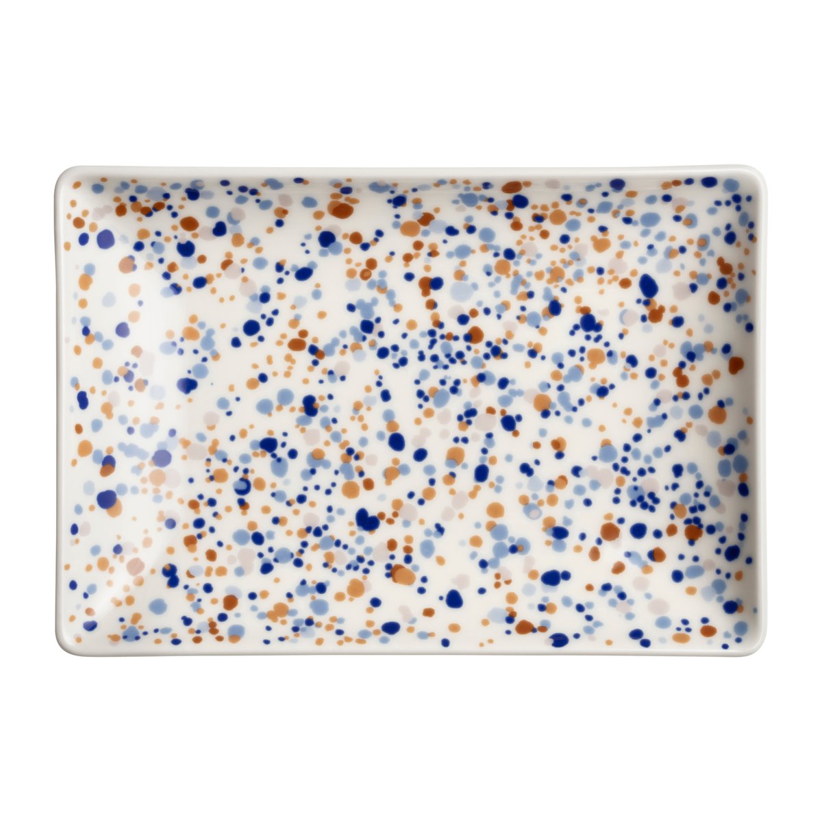 Iittala Oiva Toikka Helle A5 tallerken 15 x 21 Blå-brun
