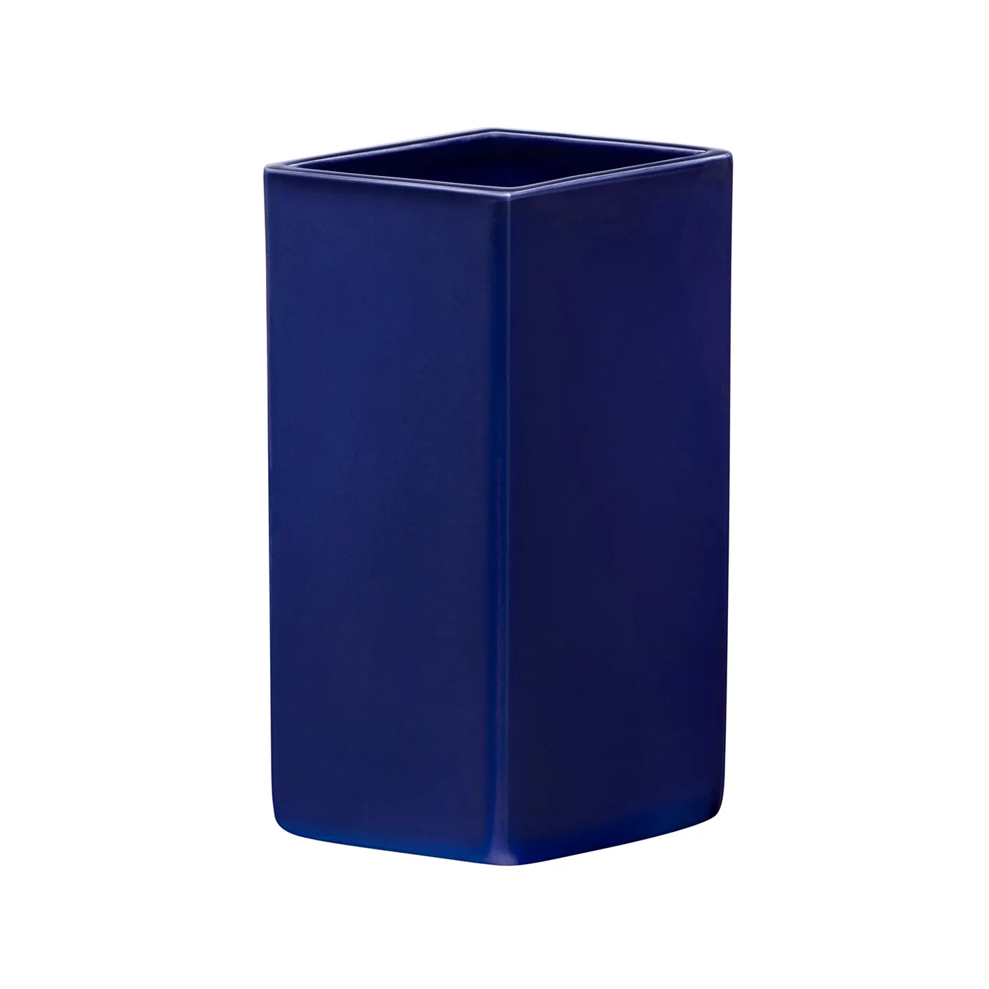 Ruutu keramikkvase 180 mm, Mørkeblå Iittala