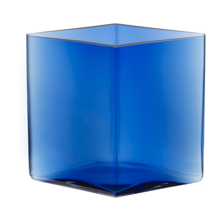 Ruutu vase 20,5x18 cm, Ultramarineblå Iittala