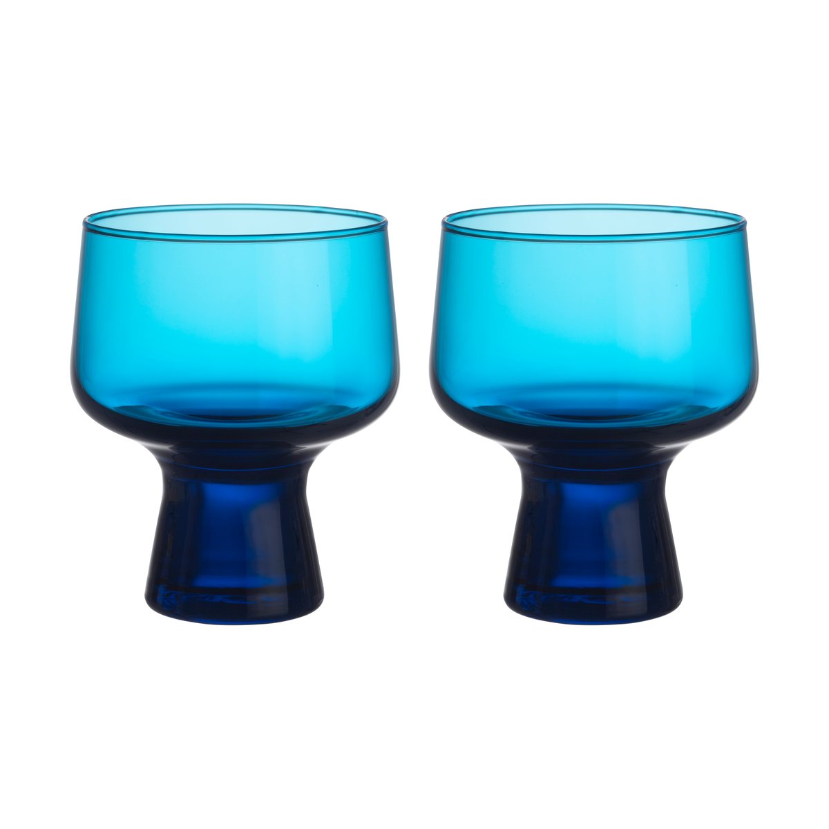 iittala - Solare glass på fot 29 cl 2 stk elektrisk blå