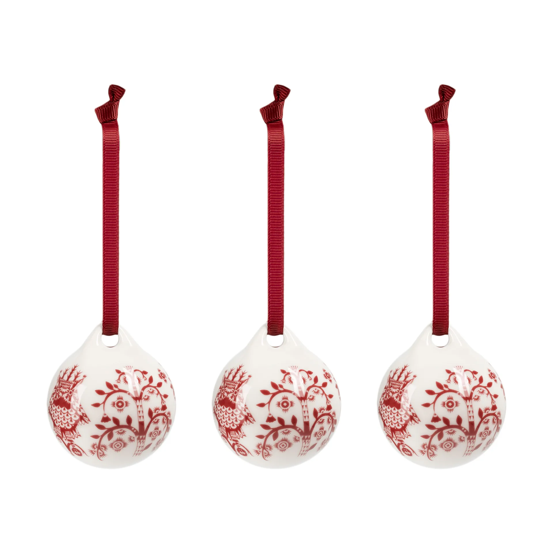 Taika dekorasjon, Granatrød, 5 cm, 3‑pakning Iittala