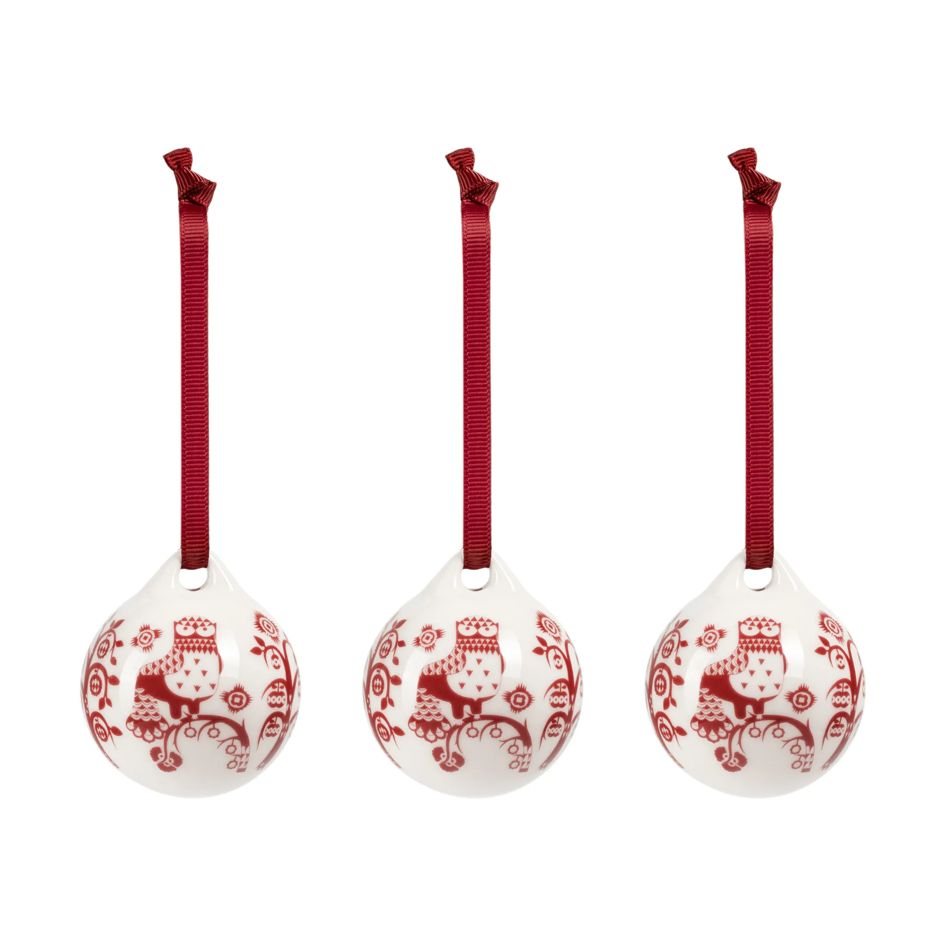 Taika dekorasjon, Granatrød, 5 cm, 3‑pakning Iittala