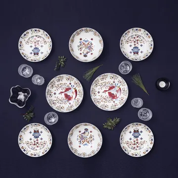 Taika dyp tallerken - hvitmønstret - Iittala