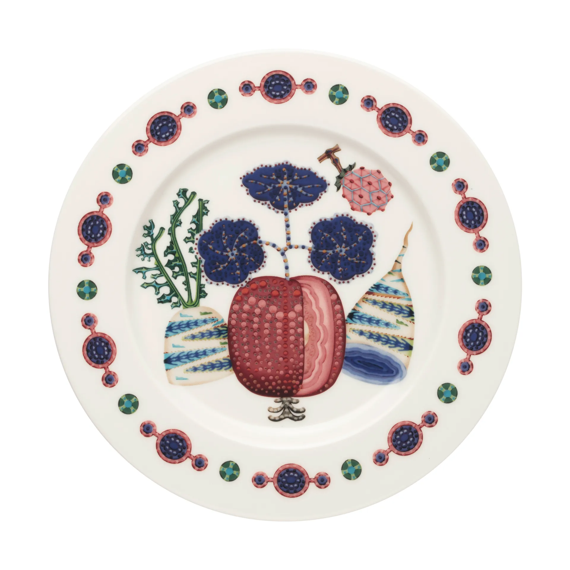 Taika Sato tallerken Ø22 cm, Hvit-flerfarget Iittala