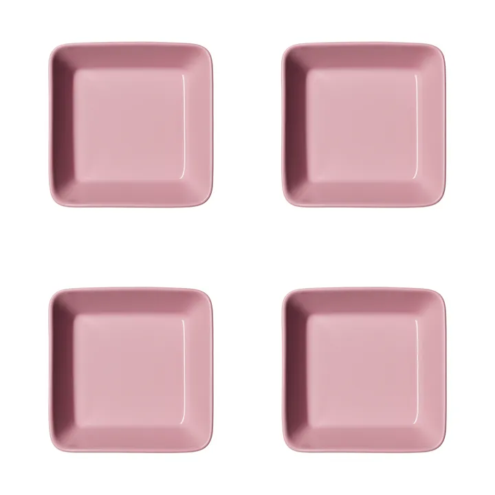Teema tallerken, firkantet - Rose, 12x12 cm 4-pk - Iittala