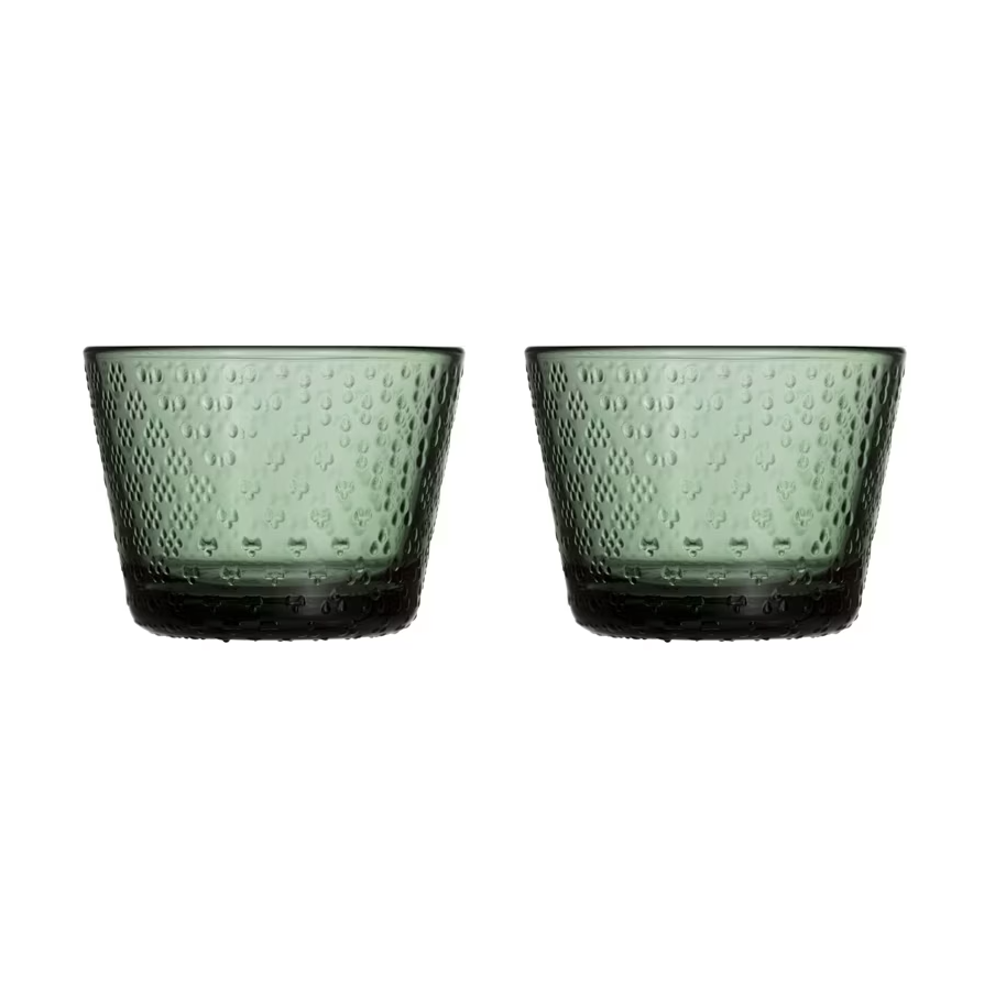 Tundra glass 16 cl, furugrønn, 2 stk