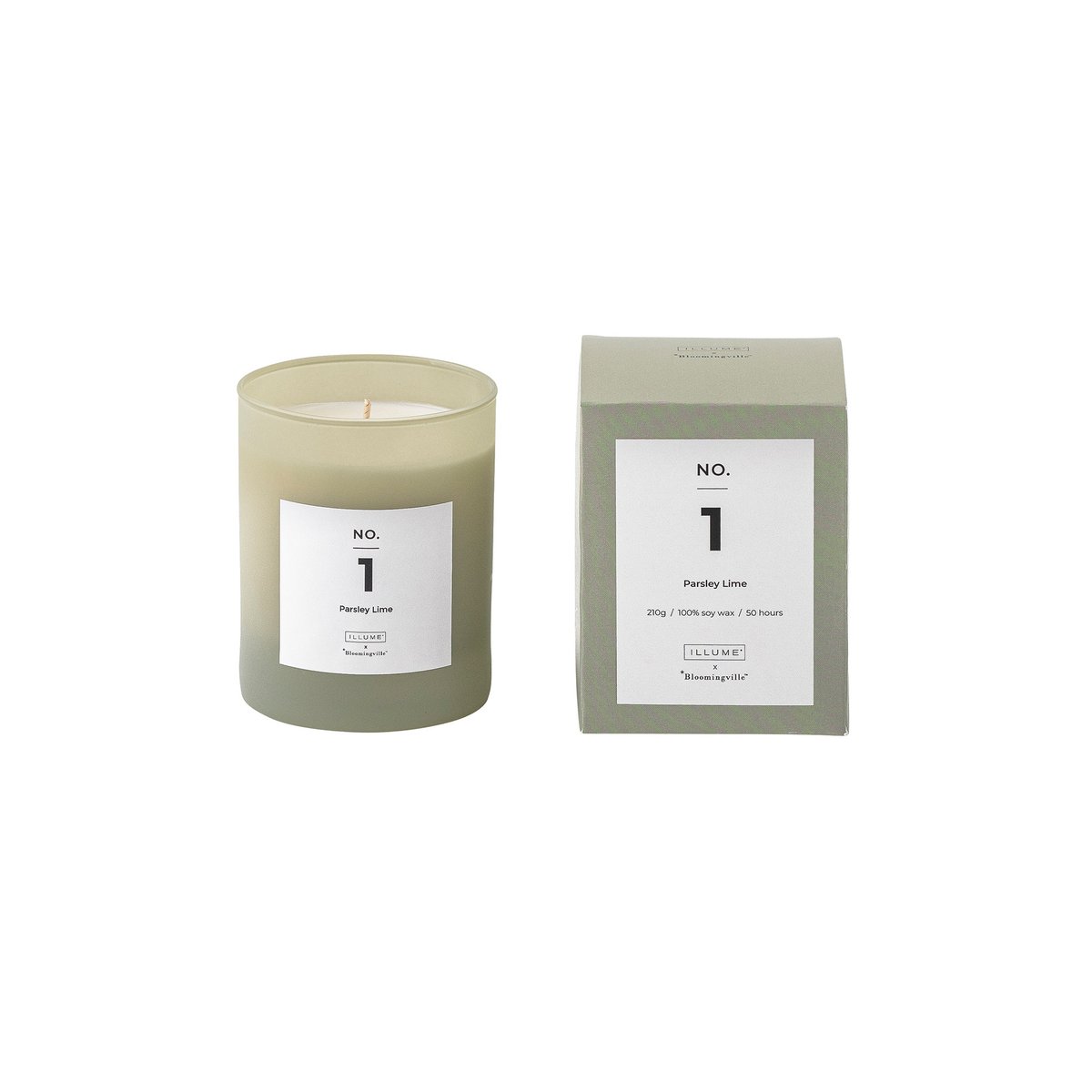 Illume x Bloomingville NO. 1 Parsley Lime duftlys 200 g + Giftboks