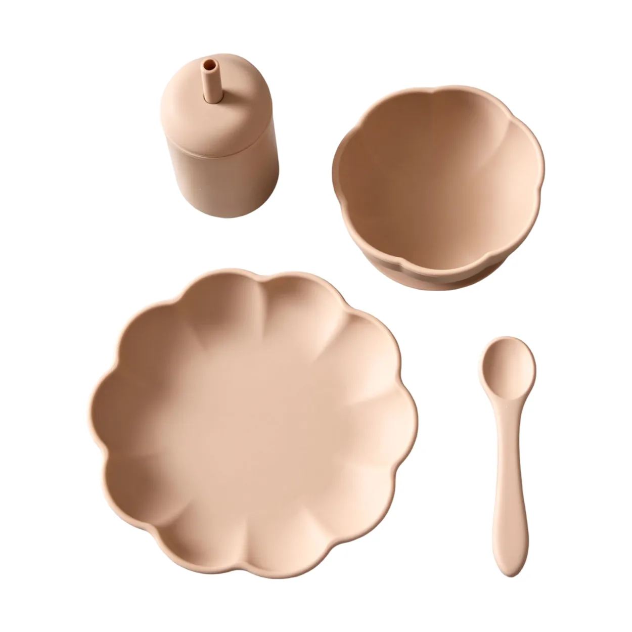 Jack o Juno Little Poppy barneservise 4 deler Oatmeal