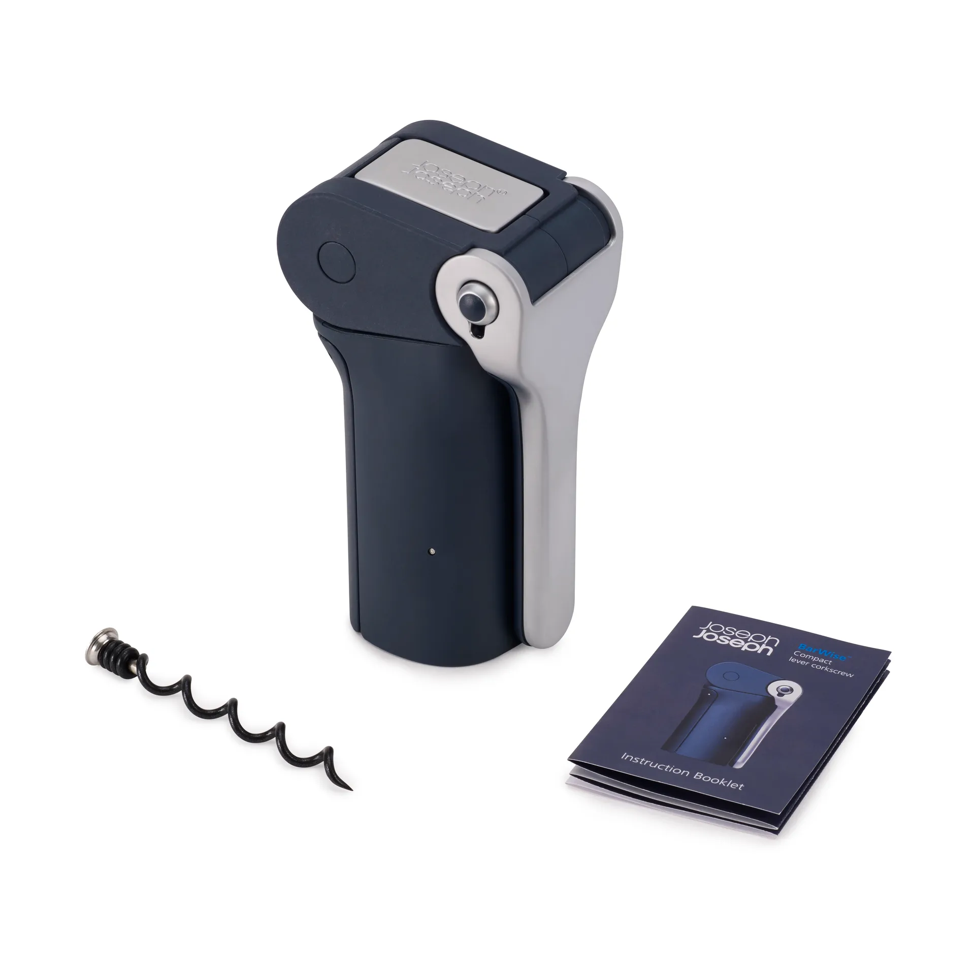 Barwise Compact Lever korketrekker 12,6 cm, Blå Joseph Joseph