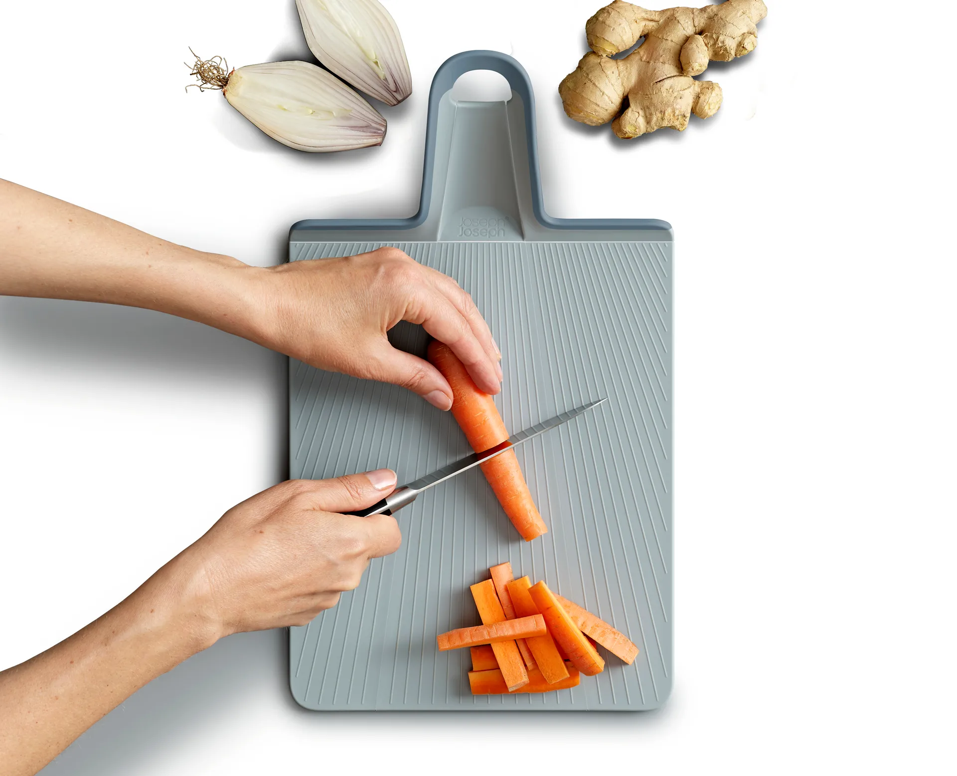 Chop2pot skjærefjøl plus lyseblå, Regular Joseph Joseph