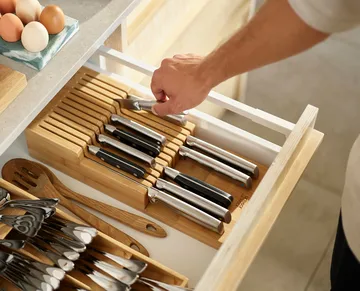 Drawerstore skuffinnsats for kniver - Bambus - Joseph Joseph