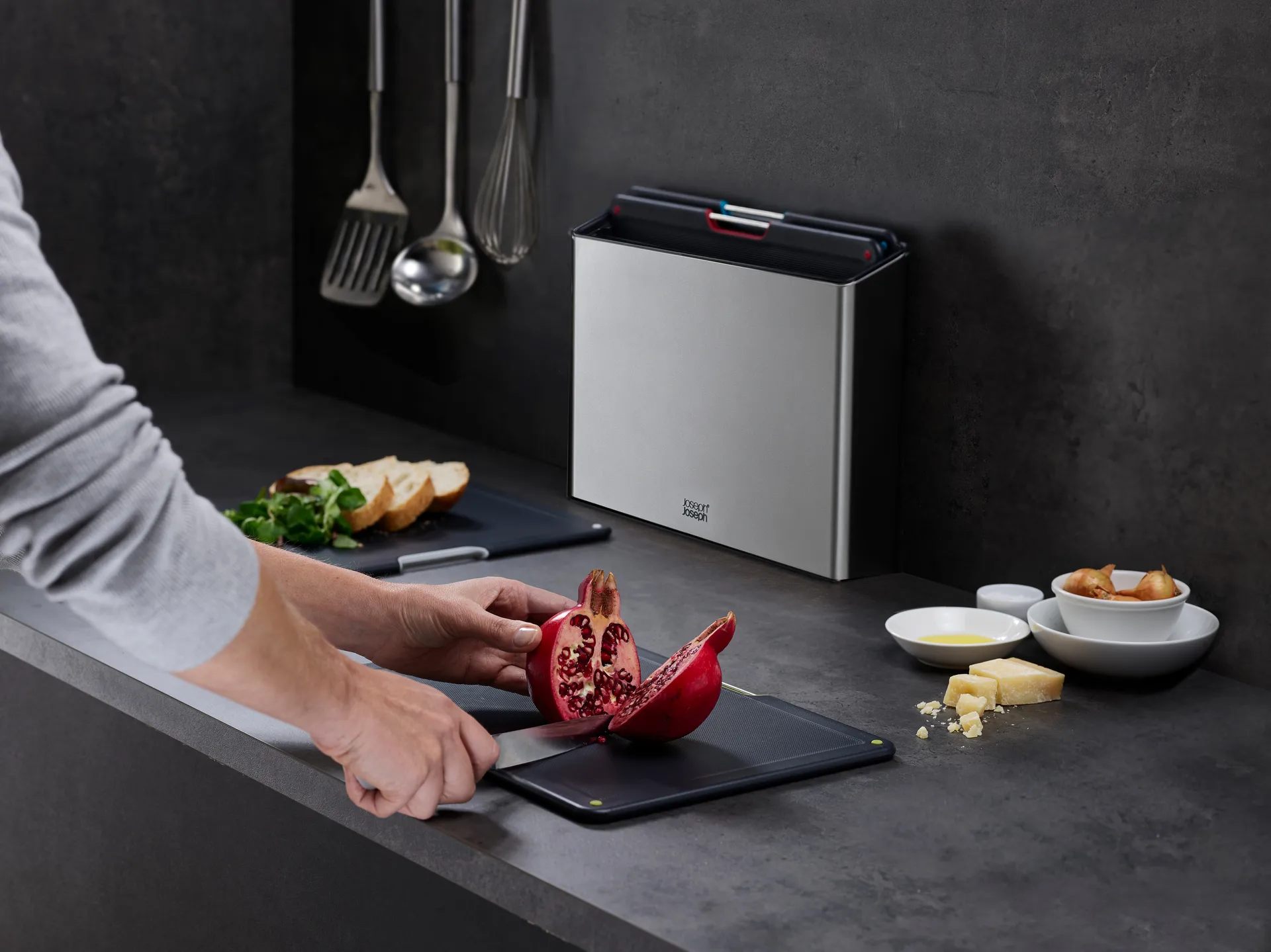 Folio steel skjærefjøl 4 deler, Stål Joseph Joseph