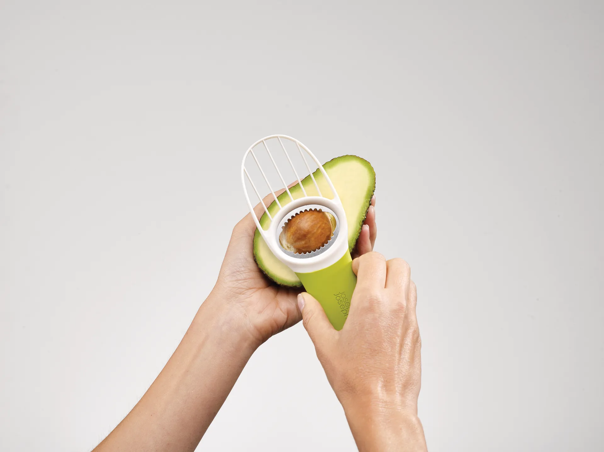 Goavocado 3-i-1 avokadodeler, Grønn-hvit Joseph Joseph