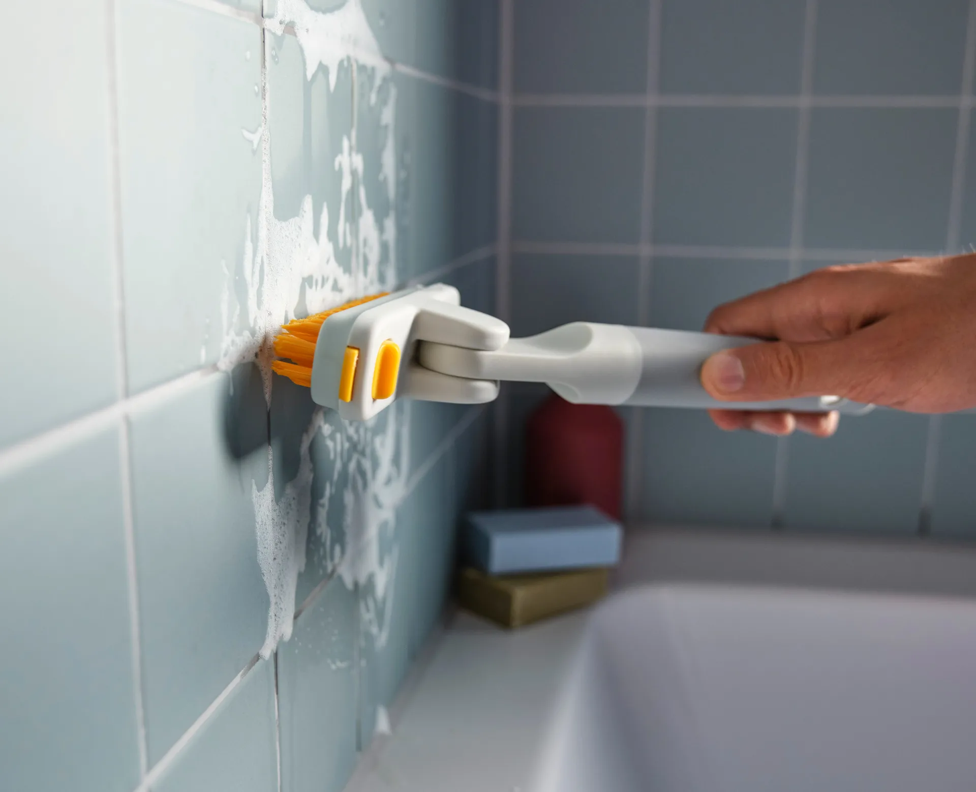 Joseph Joseph Cleantech 2-i-1 flis skrubb, Stone Joseph Joseph