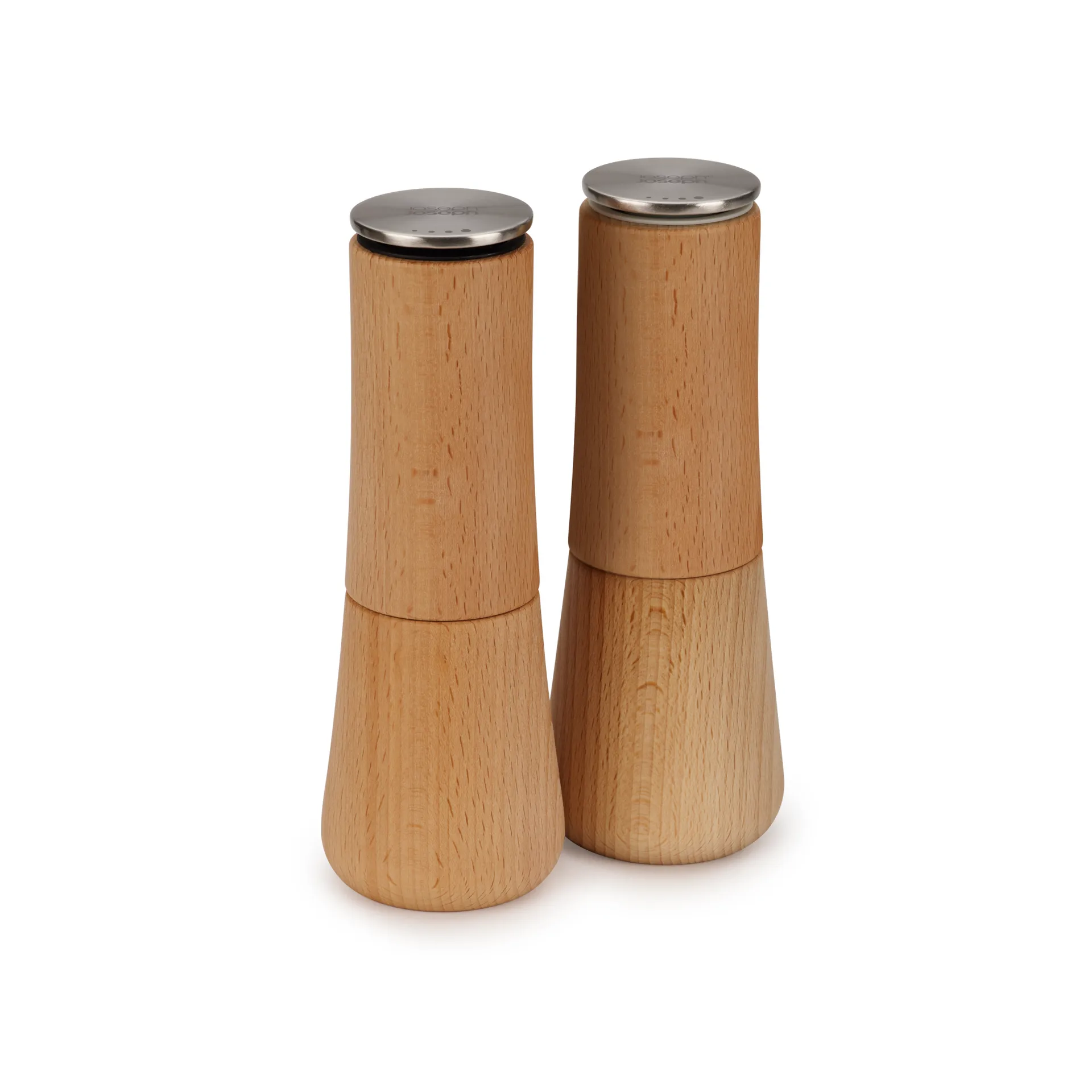 Milltop No Spill saltkvern 19 cm, Bøk Joseph Joseph