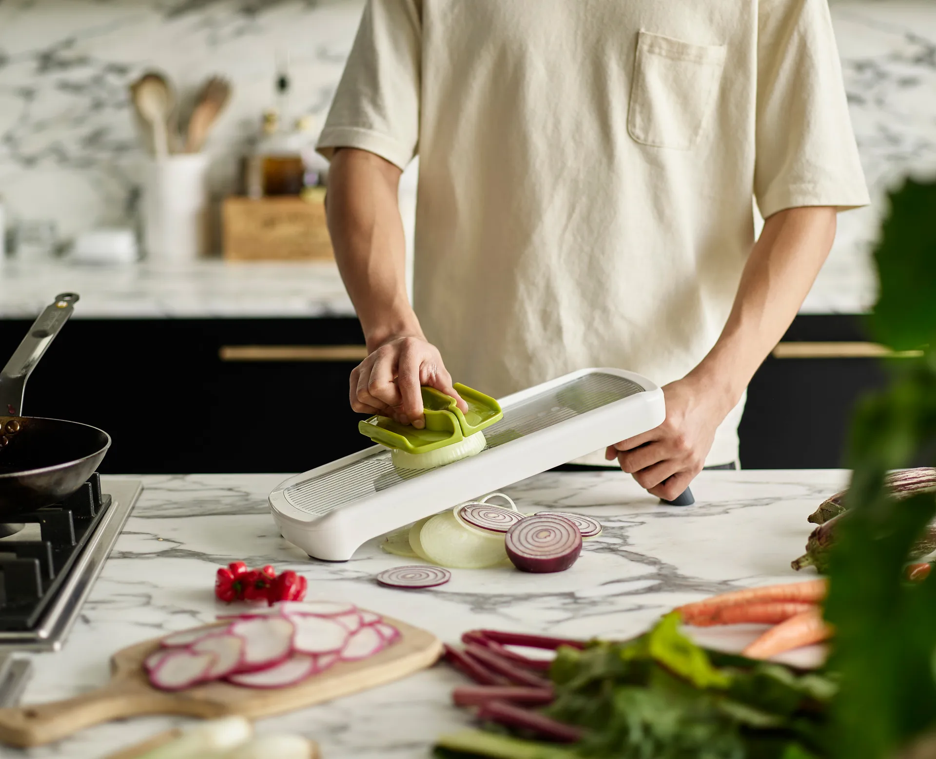 Multi Grip mandolin 42 cm, Hvit Joseph Joseph