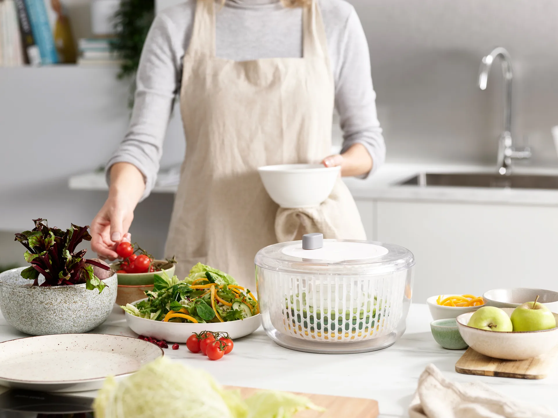 Multi Prep salatredskap 4 deler, Transparent Joseph Joseph