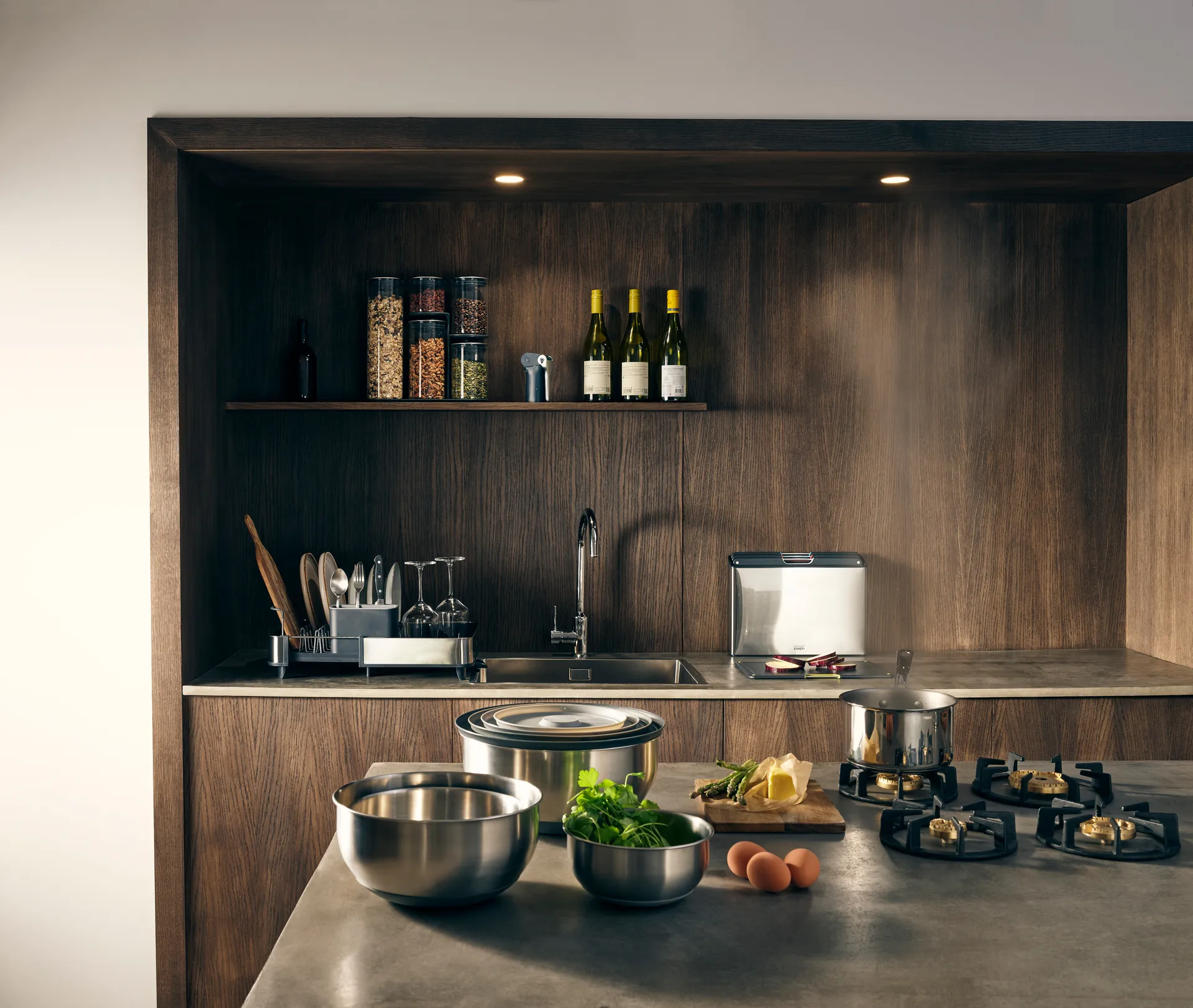 Nest Prep & Store bollesett 8 deler, Stål Joseph Joseph
