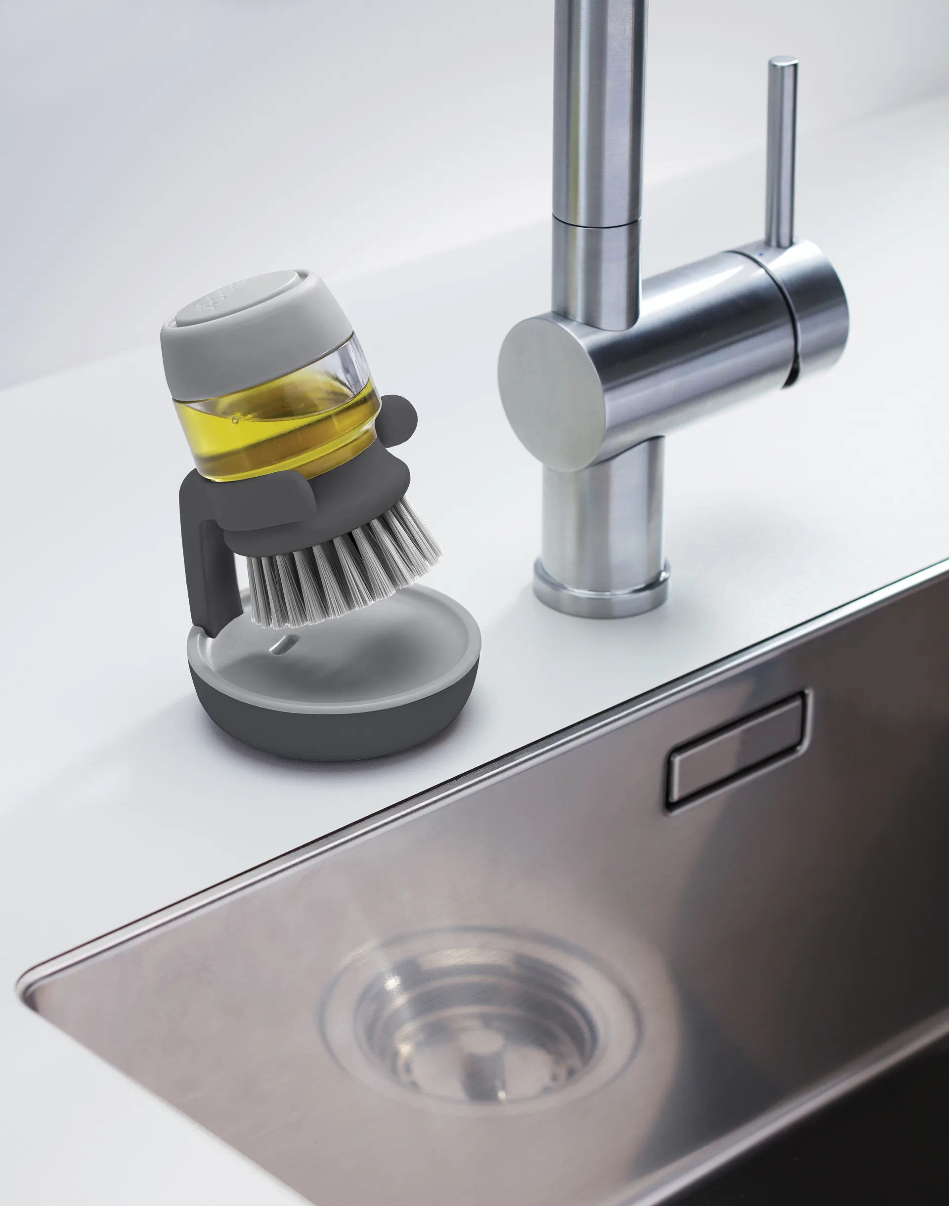 Palm oppvaskbørste 13,5 cm, Grå Joseph Joseph