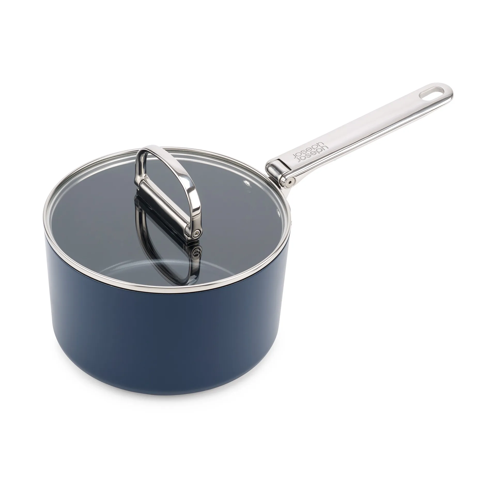 Space non stick kasserolle med lokk Ø19 cm, Blå Joseph Joseph